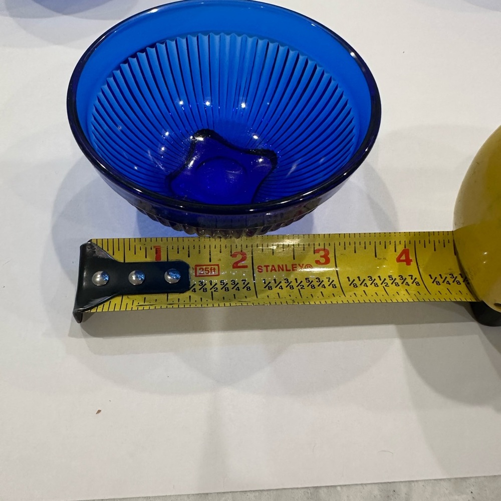Vintage Stacey Marie Cobalt Blue Child’s Mixing Bowl Set - Picture 6 of 7